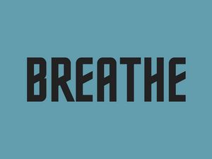 Preview wallpaper breathe, word, inscription, minimalism