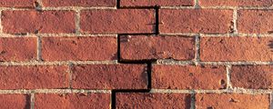 Preview wallpaper brick wall, cranny, texture