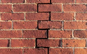 Preview wallpaper brick wall, cranny, texture