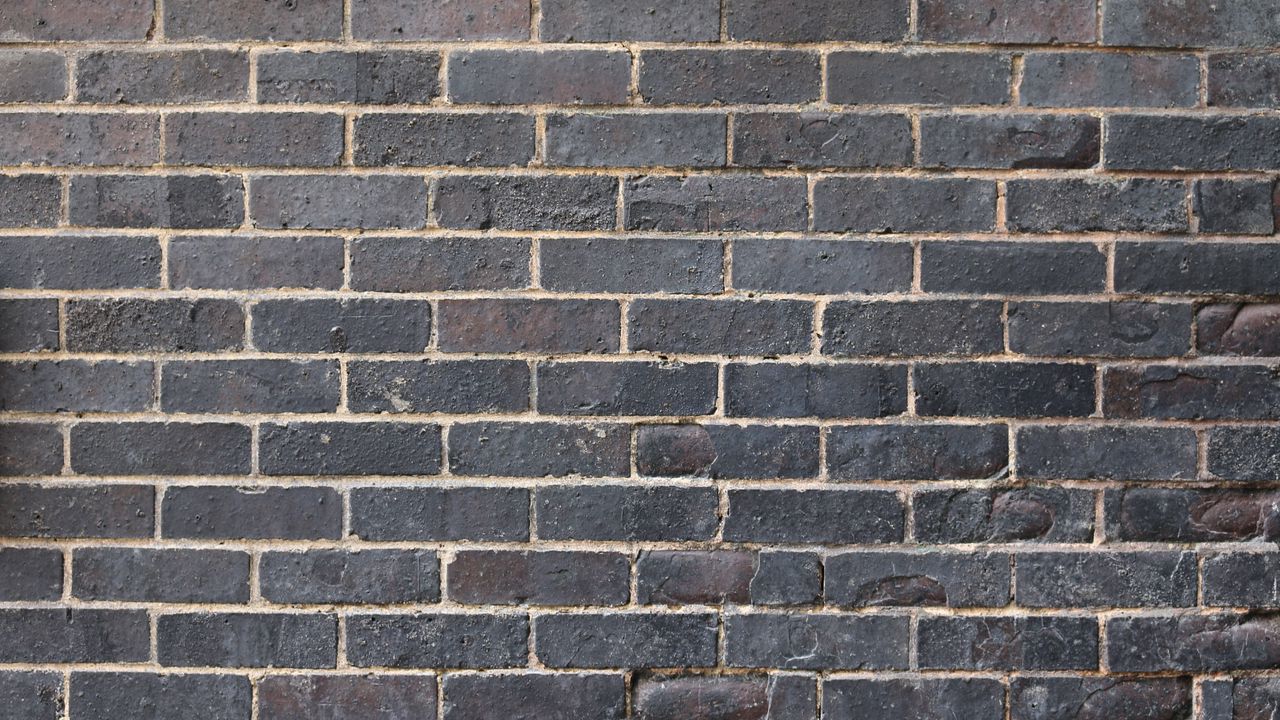 Wallpaper brick wall, gray, texture