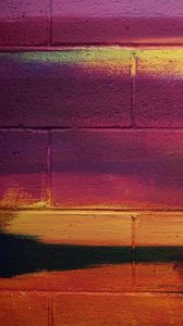 Preview wallpaper brick wall, paint, multi-colored