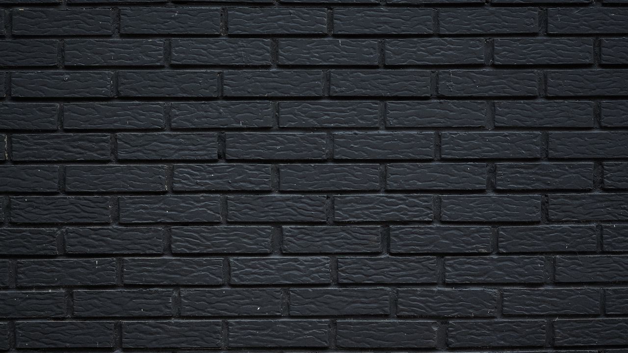 Wallpaper brick, wall, texture, black