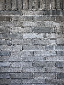 Preview wallpaper brick wall, wall, bricks, gray