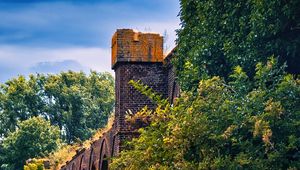 Preview wallpaper bricks, arches, trees, nature
