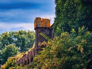 Preview wallpaper bricks, arches, trees, nature