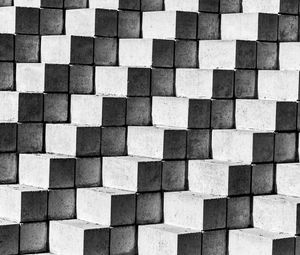 Preview wallpaper bricks, blocks, edges, shadows, black and white