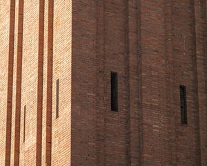 Preview wallpaper bricks, building, facade, orange, edges