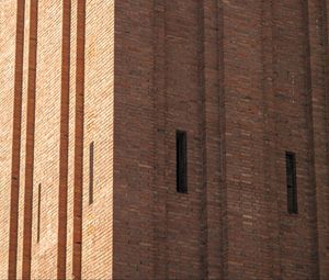 Preview wallpaper bricks, building, facade, orange, edges