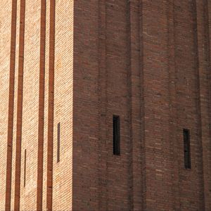 Preview wallpaper bricks, building, facade, orange, edges
