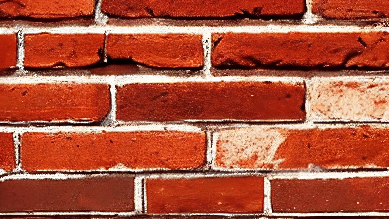 Wallpaper bricks, orange, wall, background, abstraction