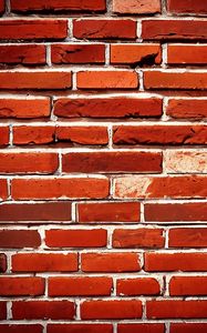Preview wallpaper bricks, orange, wall, background, abstraction