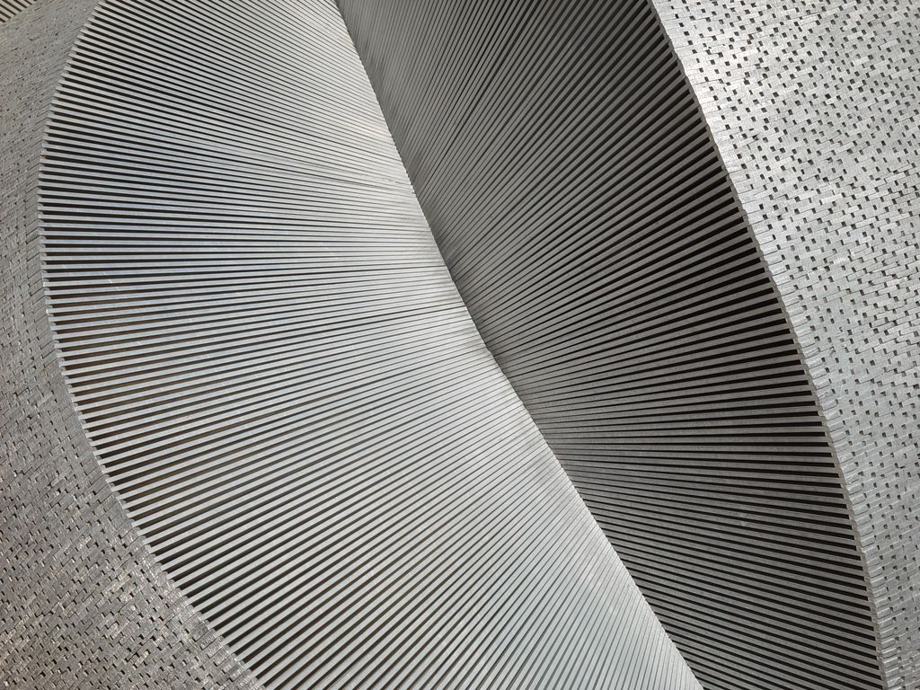1024x768 Wallpaper bricks, stripes, gray, background, abstract