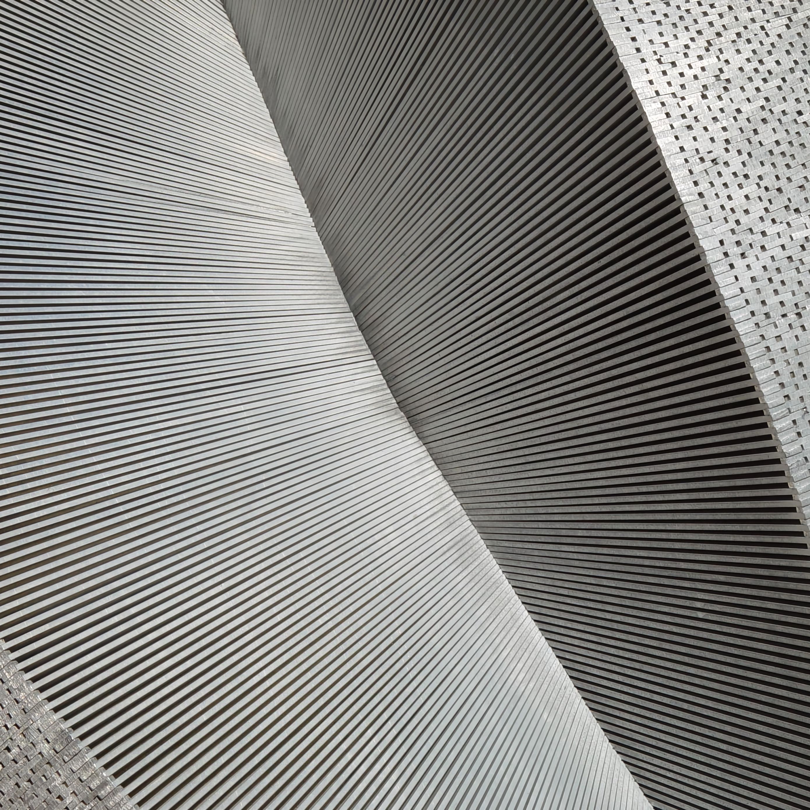 2780x2780 Wallpaper bricks, stripes, gray, background, abstract