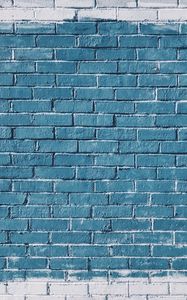 Preview wallpaper bricks, wall, paint, blue