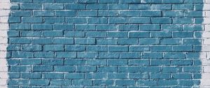 Preview wallpaper bricks, wall, paint, blue