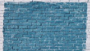 Preview wallpaper bricks, wall, paint, blue