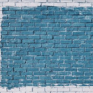 Preview wallpaper bricks, wall, paint, blue