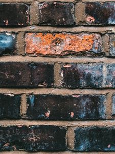Preview wallpaper bricks, wall, paint, relief