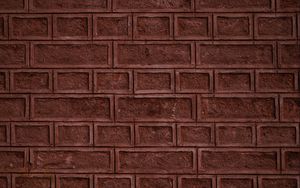 Preview wallpaper bricks, wall, relief, texture, brown