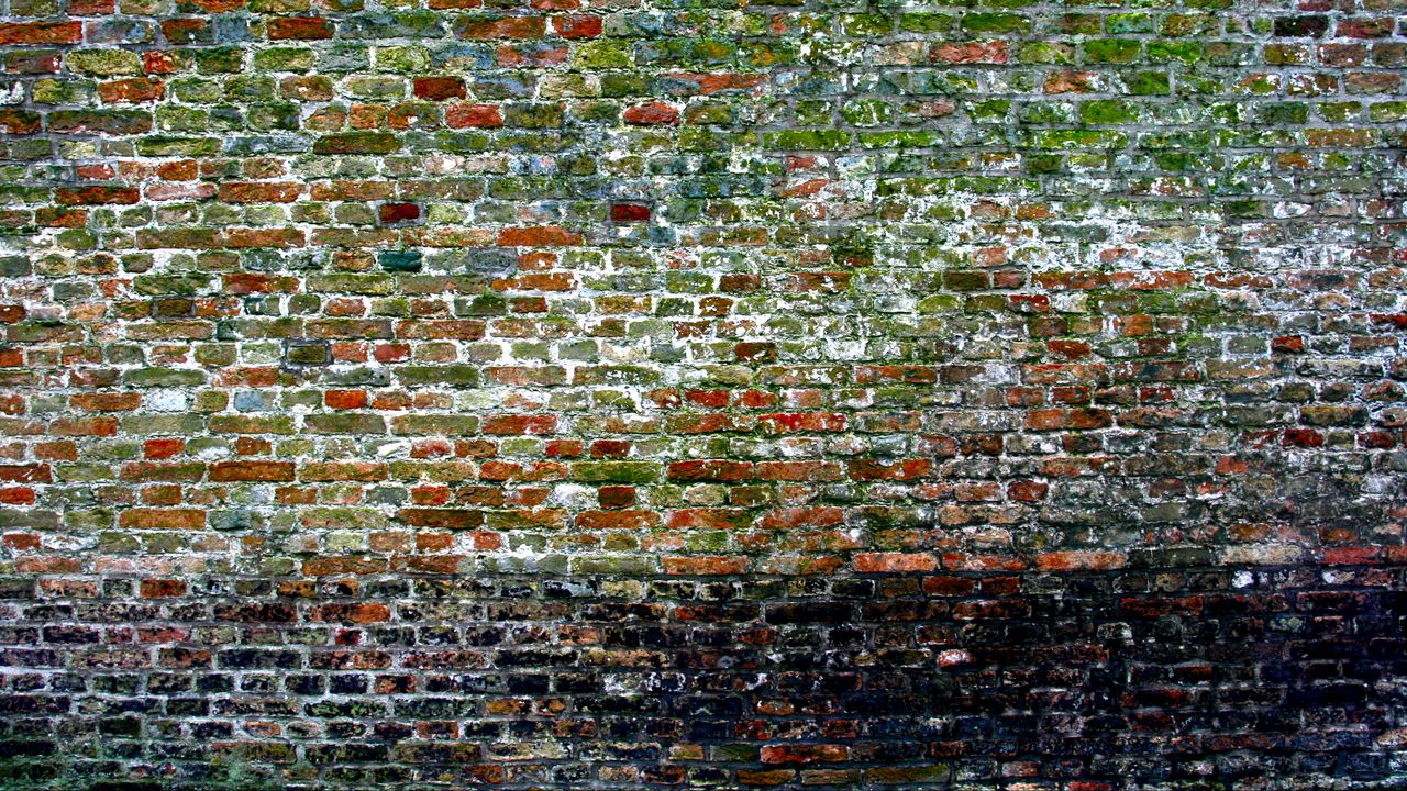 Wallpaper bricks, wall, relief, texture, colorful