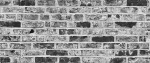 Preview wallpaper bricks, wall, texture, relief, black and white