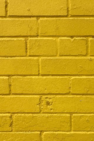 320x480 Wallpaper bricks, yellow, wall, texture