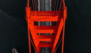 Preview wallpaper bridge, aerial view, construction, architecture, water