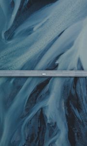 Preview wallpaper bridge, aerial view, river, ice, iceland