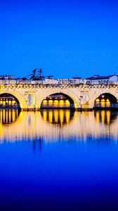 Preview wallpaper bridge, arches, reflection, river, bright