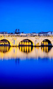 Preview wallpaper bridge, arches, reflection, river, bright