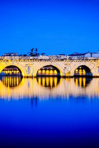 Preview wallpaper bridge, arches, reflection, river, bright