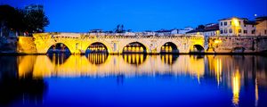 Preview wallpaper bridge, arches, reflection, river, bright