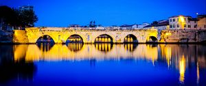 Preview wallpaper bridge, arches, reflection, river, bright