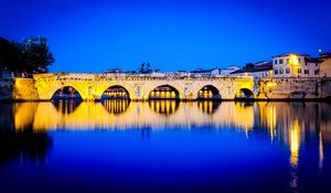 Preview wallpaper bridge, arches, reflection, river, bright