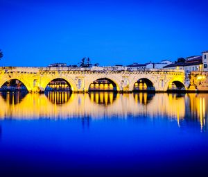 Preview wallpaper bridge, arches, reflection, river, bright