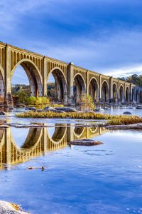 Preview wallpaper bridge, arches, river, reflection