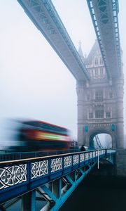 Preview wallpaper bridge, architecture, building, fog, long exposure