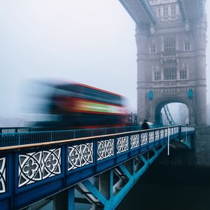 Preview wallpaper bridge, architecture, building, fog, long exposure