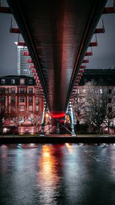 Preview wallpaper bridge, architecture, buildings, backlight, night