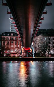 Preview wallpaper bridge, architecture, buildings, backlight, night