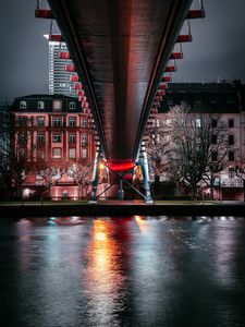 Preview wallpaper bridge, architecture, buildings, backlight, night
