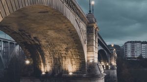 Preview wallpaper bridge, architecture, city, dusk