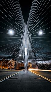 Preview wallpaper bridge, architecture, construction, lights, city, night