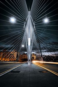 Preview wallpaper bridge, architecture, construction, lights, city, night