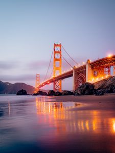 Preview wallpaper bridge, architecture, construction, lights, backlight