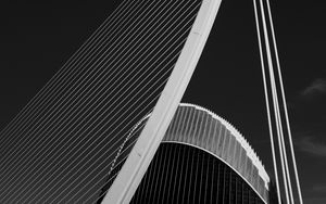 Preview wallpaper bridge, architecture, design, bw, minimalism