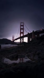 Preview wallpaper bridge, architecture, fog, dusk