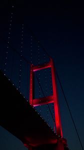 Preview wallpaper bridge, architecture, garlands, night, glow