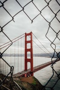 Preview wallpaper bridge, architecture, mesh, fence, sea