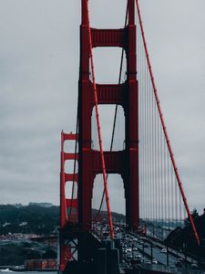 Preview wallpaper bridge, architecture, movement, fog, city